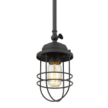 Golden 9808-M1L BLK - Golden Lighting Seaport 1-light Pendant in Matte Black